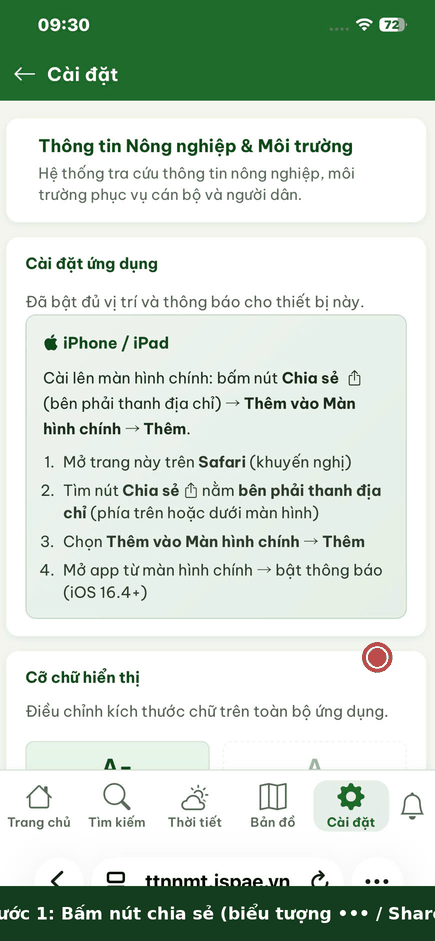 Hướng dẫn cài MAE-INFO trên iPhone / iPad